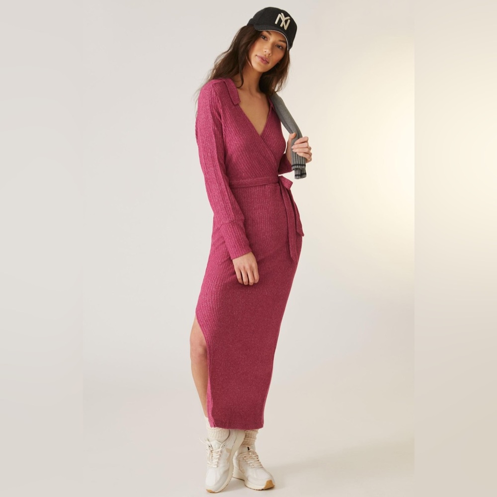 ANTHROPOLOGIE | Daily Practice by Anthropologie Belted Knit Maxi Dress